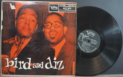 BIRD AND DIZ-S/T LP VERVE MGV -8006 RE 1956 BOP JAZZ MONO CHARLIE PARKER