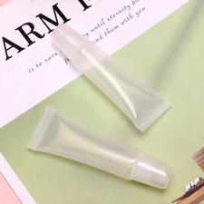 50 Pcs 10 ml Refillable Transparent Lip Gloss Tubes Cosmetic Empty Tubes