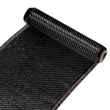 2 ft x 7.9" Twill Carbon Fiber Fabric Cloth 7.9 in x 2 ft, black 