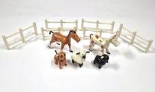 Vintage Fisher-Price Spielset Familienfarm Bauernhof Tiere & Zaun Set &ndash; 5"