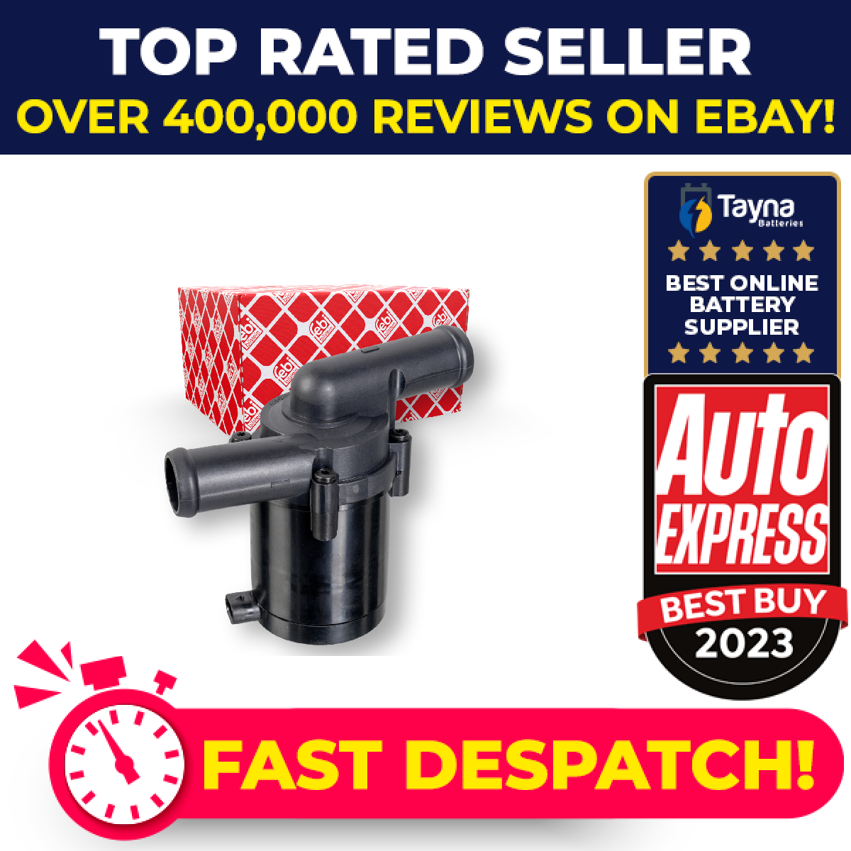 Water Pump for Parking Heater 174421 Febi Auxiliary Additional 64119114957 New