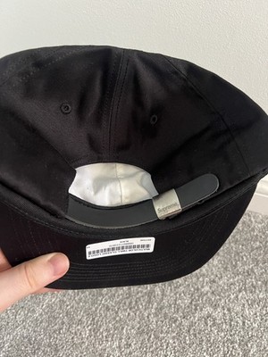 Supreme Twill Classic Logo 6 Panel Hat Cap SS17 Black | eBay