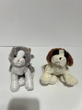Webkinz Lot Of 2 Lil Kinz White  Grey Cat And St. Bernard No Code From Ganz