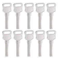 Key Blank, 35mm Length 2 Slot Brass New Uncut Replacement Accessories, 10 Pcs
