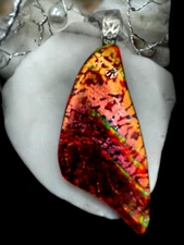 Handmade Dichroic Glass Pendant- LOVE THAT GLASS- Newest glass! 