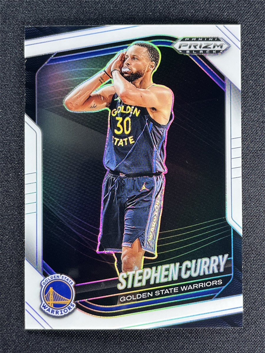 2024-25 Panini Prizm Black Stephen Curry #7 Night White Prizm Warriors /175