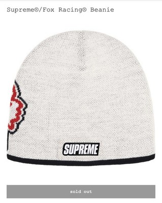 未使用品　supreme Fox Racing Beanie ホワイト ビーニー IN HAND Supreme®/Fox Racing® Beanie White Fast Free Ship🔥 | eBay