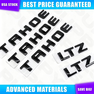 #ad #ad For Tahoe LT LTZ Letters 2007 2020 Gloss Black Raised Emblems Trims Accessories $24.69