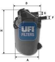 Kraftstofffilter Ufi 24.061.01 Filtereinsatz FüR Nissan NJ10 Qashqai J10 M10 1