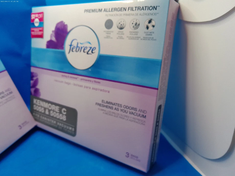 Febreze vacuum bags Kenmore 5055 &50558 canister fit lot 5 NOS - Image 2 of 4
