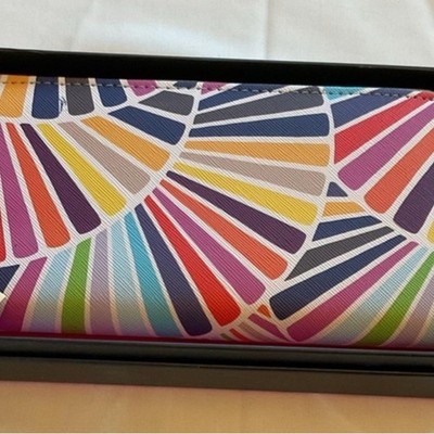 Trina Turk Multicolor Fan Pattern Clutch NWT