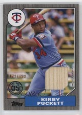 2022 Series 2 1987 Topps Baseball Relics Black /199 Kirby Puckett HOF pe8