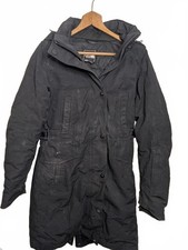 The North Face Arctic Down Parka Womens XS Black Hooded Belted Jacket Used
