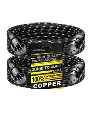 XLR Cables 10 FT 2 Pack Nylon Braided Extension Male To Female Cord