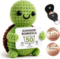Geschenk 50. Geburtstag Pocket Hug Positive SchildkröTe GlüCksbringer