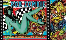 ROB ZOMBIE ADV. Postcard - MUSIC to STRIP BY - HELLBILLY DELUXE REMIX ALBUM