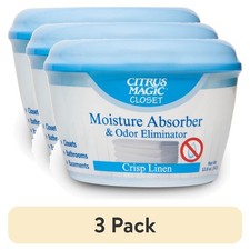 Moisture Absorber and Odor Eliminator for Closets Crisp Linen Scent 3 Pack 12.8