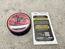 ALEX OVECHKIN SIGNED WASHINGTON CAPITALS REVERSE LOGO HOCKEY PUCK JSA COA