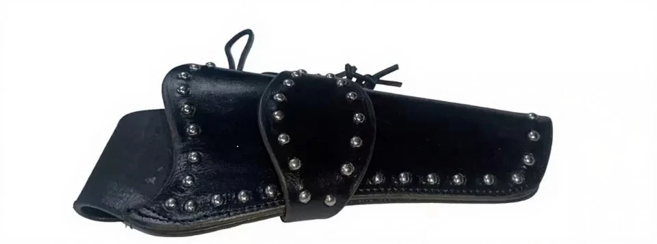 COWBOY WESTERN HOLSTER SINGLE ACTION GUN CASE TOOLED LEATHER RED REVOLVER - Image 2 of 3