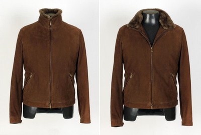 Loro Piana Suede / Fur Trim / Cashmere Lined Jacket - Brown - M - $6995 Retail