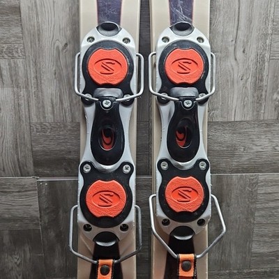 SALOMON ski mini trick short skis with leash snow blades 90 cm | eBay