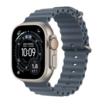 Apple Watch Ultra 3 49mm Cell Natural Titanium Anchor Blue Ocean Band MEWH4LW/A