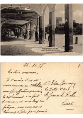 CPA AK CASTELFRANCO VENETO Portici sul corso del marcata ITALY (507101)