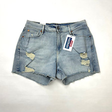 Levi's Denizen High Rise Denim Shorts Stretch Cotton Pockets Blue Women 12 NWT