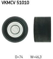 SKF Vkmcv 51010 Umlenk-/FüHrungsrolle, Keilrippenriemen