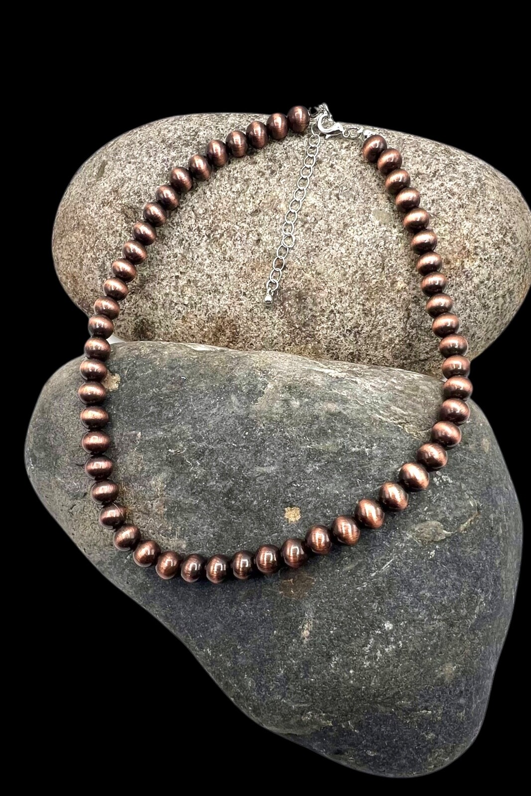 Southwestern Handmade 6mm Copper Color Navajo Pearl Style Beaded