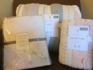 Pottery Barn Kids Lola Twin Quilt Sham Ethereal Butterfly Sheets