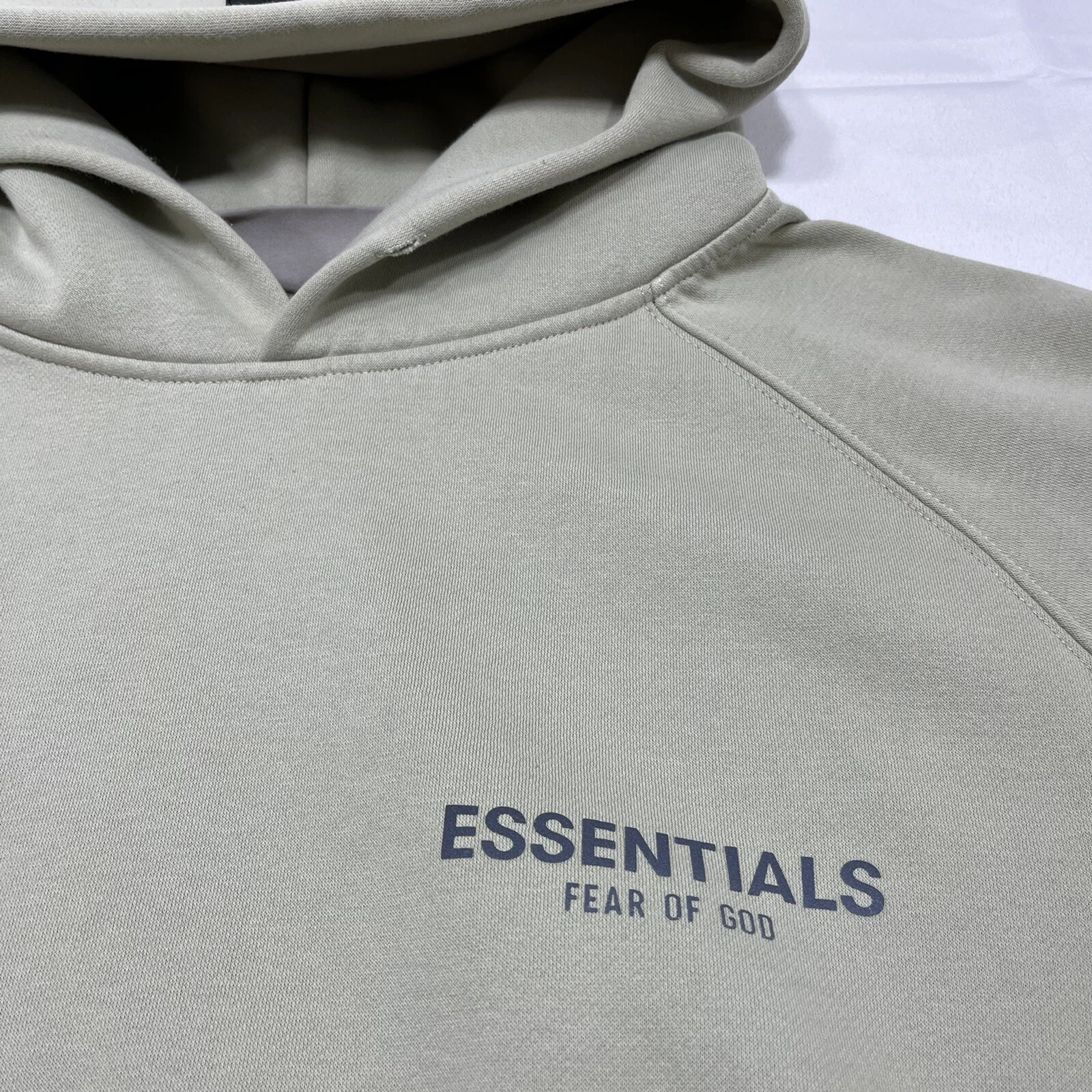 Felpa con cappuccio Essentials Fear Of God uomo beige pullover manica lunga taglia XL LEGGI