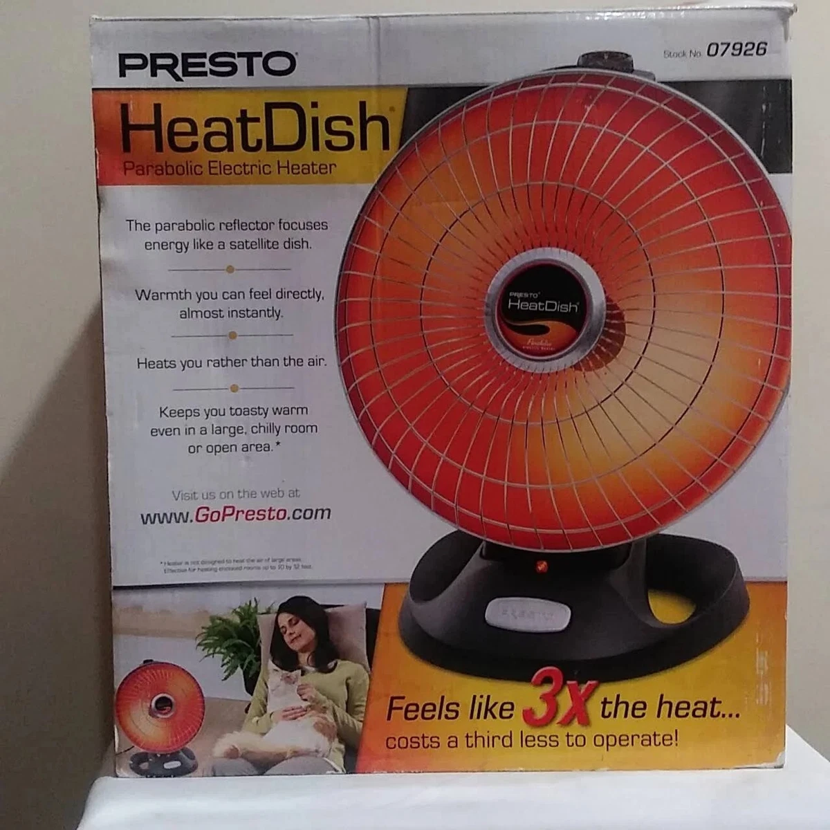 Presto HeatDish Plus Parabolic Heater 120v AC, 1000 Watts 7445016665653 |  eBay