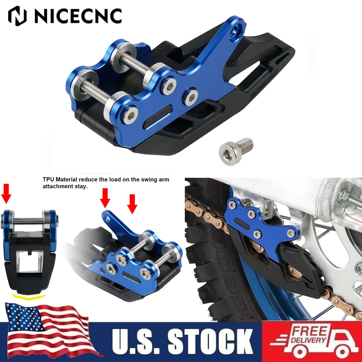 Rear Chain Guard Guide Slider For Yamaha YZ 125 250 250F 450F 125X