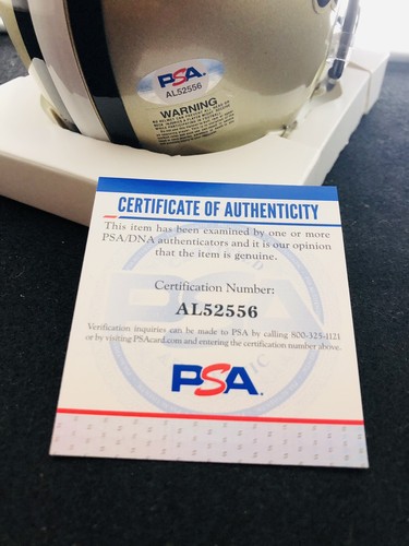 Mini casco firmato MARQUEZ CALLAWAY VSR4 PSA COA New Orleans Saints autografato - Foto 3 di 3