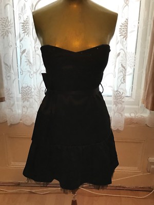 Gorgeous Black Dress Party Evening Night Out Dress Uk Size 10 | eBay
