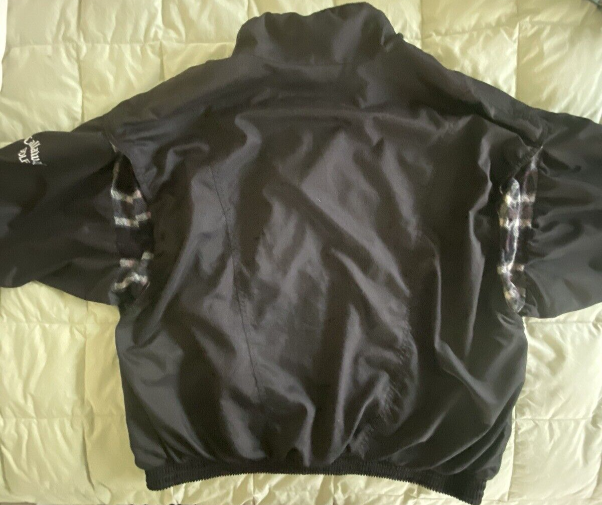 Callaway Golf Mens Ltweight Jacket XL Black 1/4 Zip Plaid