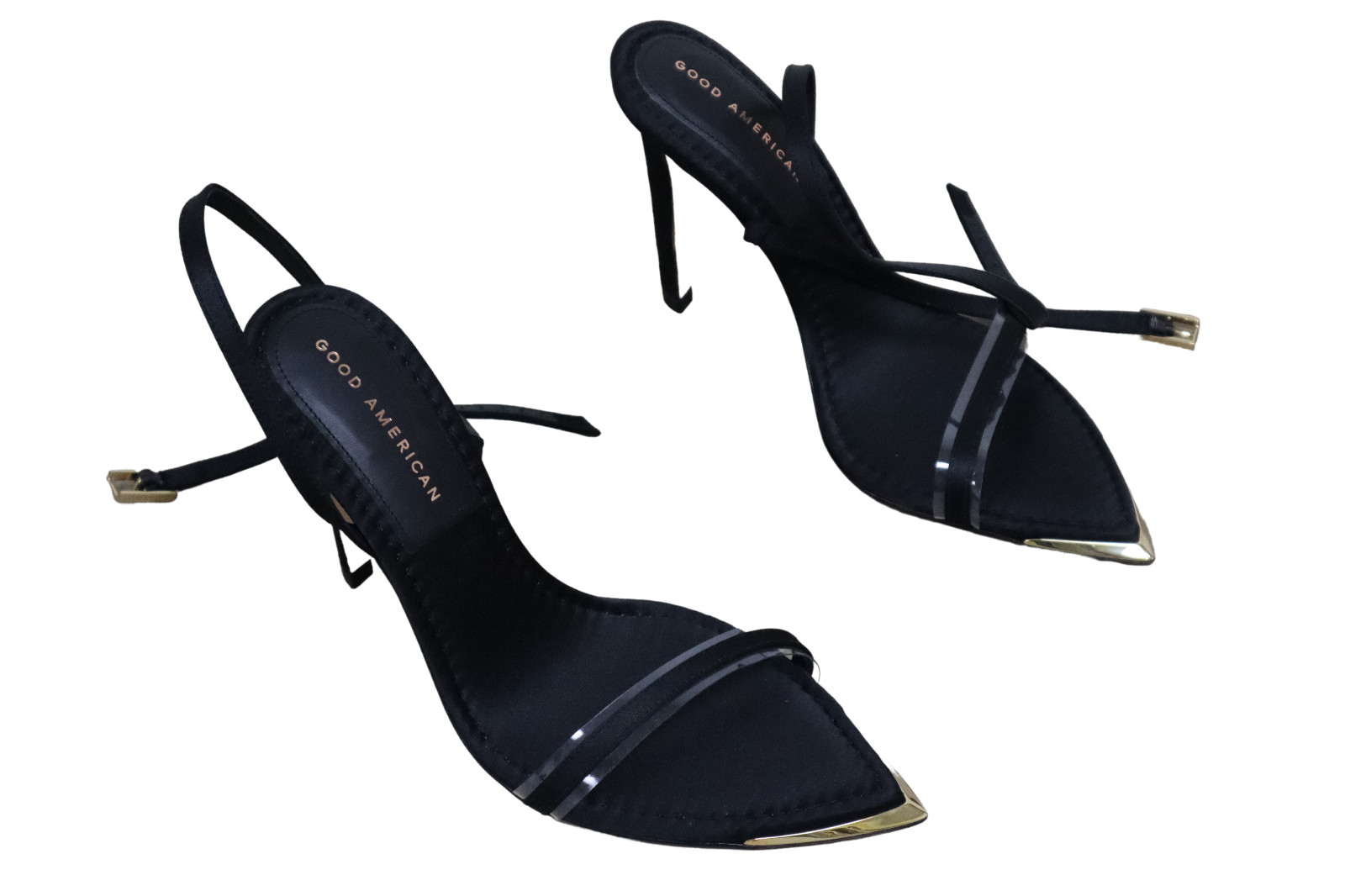 Tacones Good American On Point con correa al tobillo GA020K-X negros001 talla 8