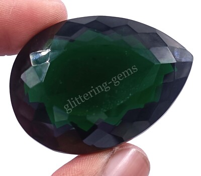 190.00 Ct Rare Green Moldavite Lab Created Pear Cut IGL Certified Loose Gems M25