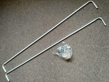 Two Metal curtain adjustable pelmets with fixing kits