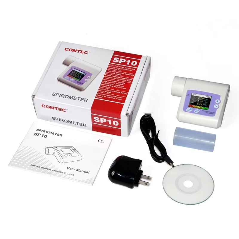CONTEC Digital Spirometer SP10 LungBreath Diagnostic ...
