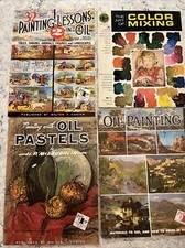 Lot of 4 Collectible Vintage Walter Foster Art Books  Grumbacher, Nice