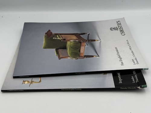 Lot x 3 CHRISTIE'S London & NY Auction Catalogs - Fine English Furniture 1989-92 - Picture 2 of 11