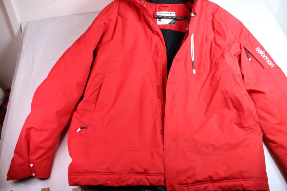 Salomon Hombre Tension xxL MATADOR-X Rojo Cremallera Completa Impermeable ClimaPro Capucha Esquí Foto 2 de 4
