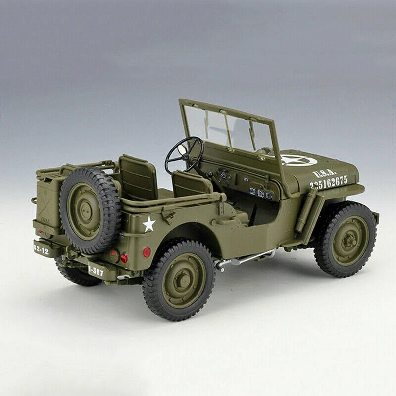 JEEP WILLYS MB 1941 VERDE WELLY 18055C 1/18 ESERCITO USA WWII METALLO MILITARE - Immagine 4 di 4