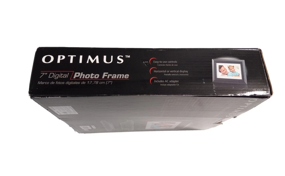 Optimus 7” Inch LCD Digital Photo Frame 16MB JPEG 16-664 New (Open Box) - Image 3 of 4