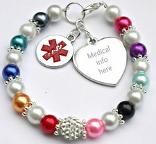 Warfarin /Blood Thinner Bracelet Medical Alert  Badge Health Survival Women Kid