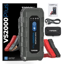 TOPDON VS2000PLUS Car Jump Starter Power Bank Booster Jumper Box Battery Charger