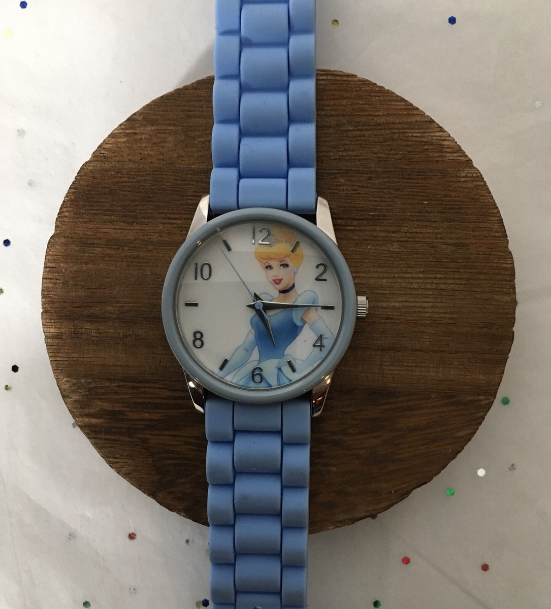 Disney Cinderella Watch Pastel Blue Rubber Strap & Bezel  display picture 3