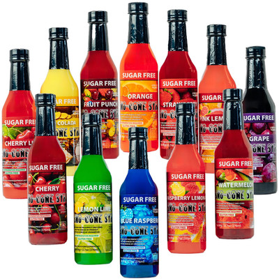 Sugar Free Snow Cone Syrup Variety Pack, 12.7 Oz Bottles (12 Pack)   Blue Raspbe